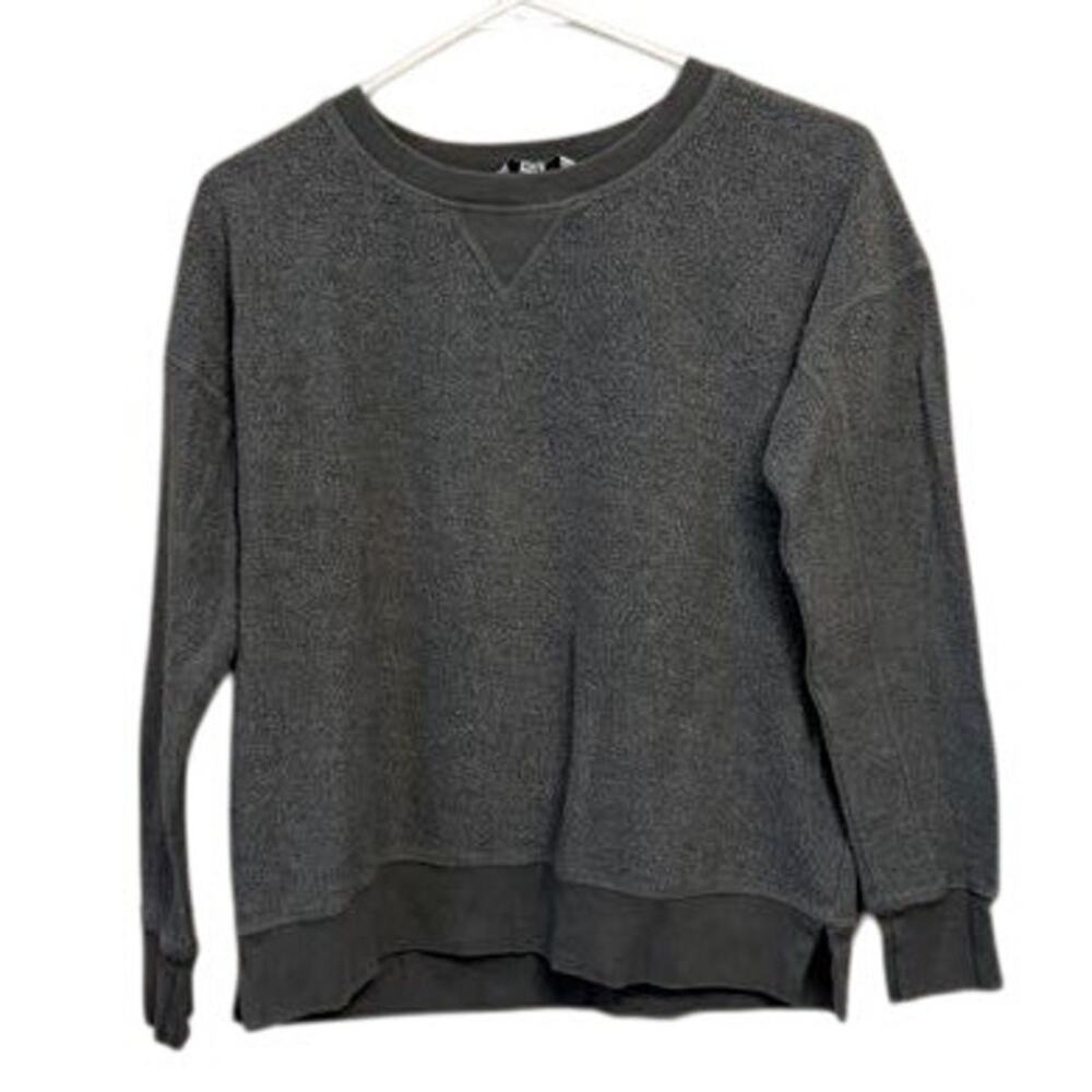 American Eagle Fleece Crew Neck Sweatshirt Long Sleeeve Relaxed Fit Gray Medium